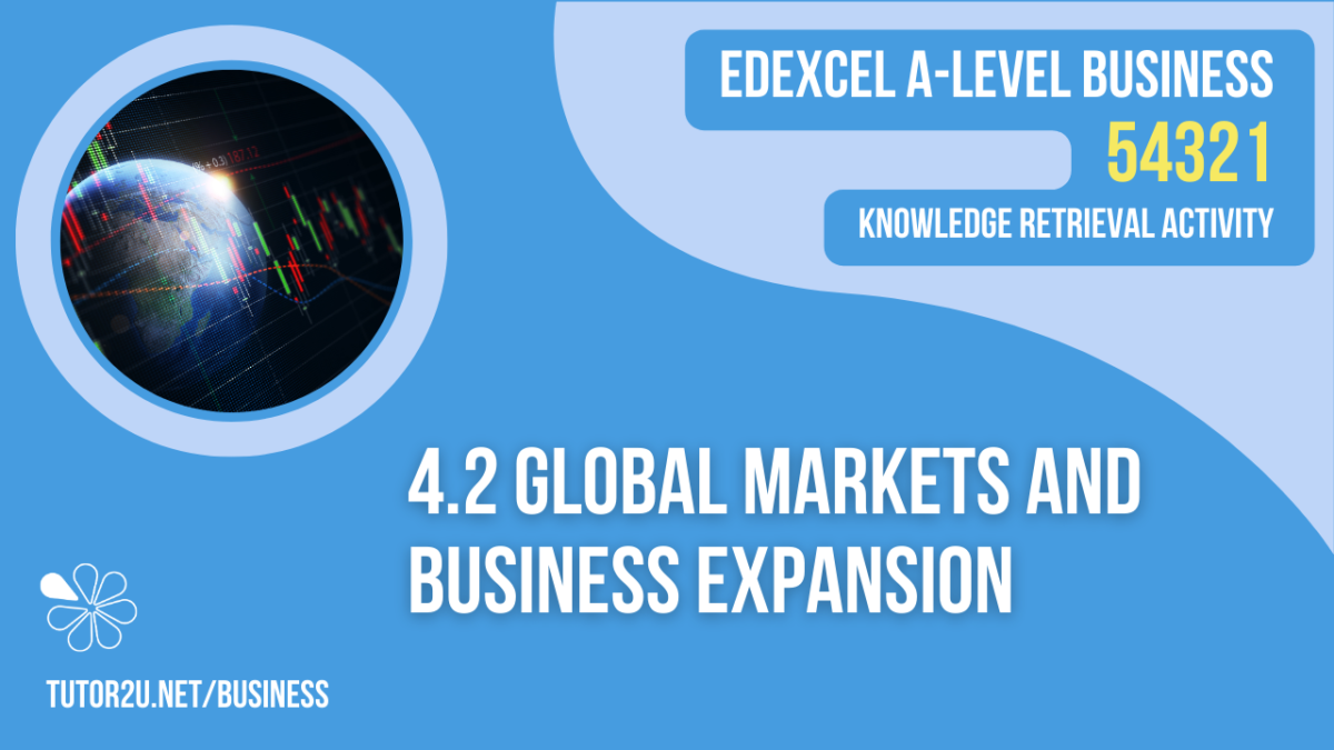 54321 Knowledge Retrieval Activity (Edexcel A-Level Business) - 4.2 ...