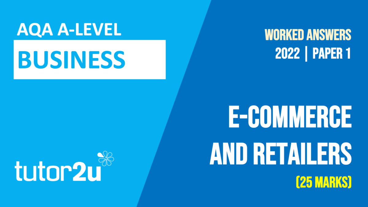 and Retailers AQA Q23, Paper 1 2022 Reference Library Business tutor2u