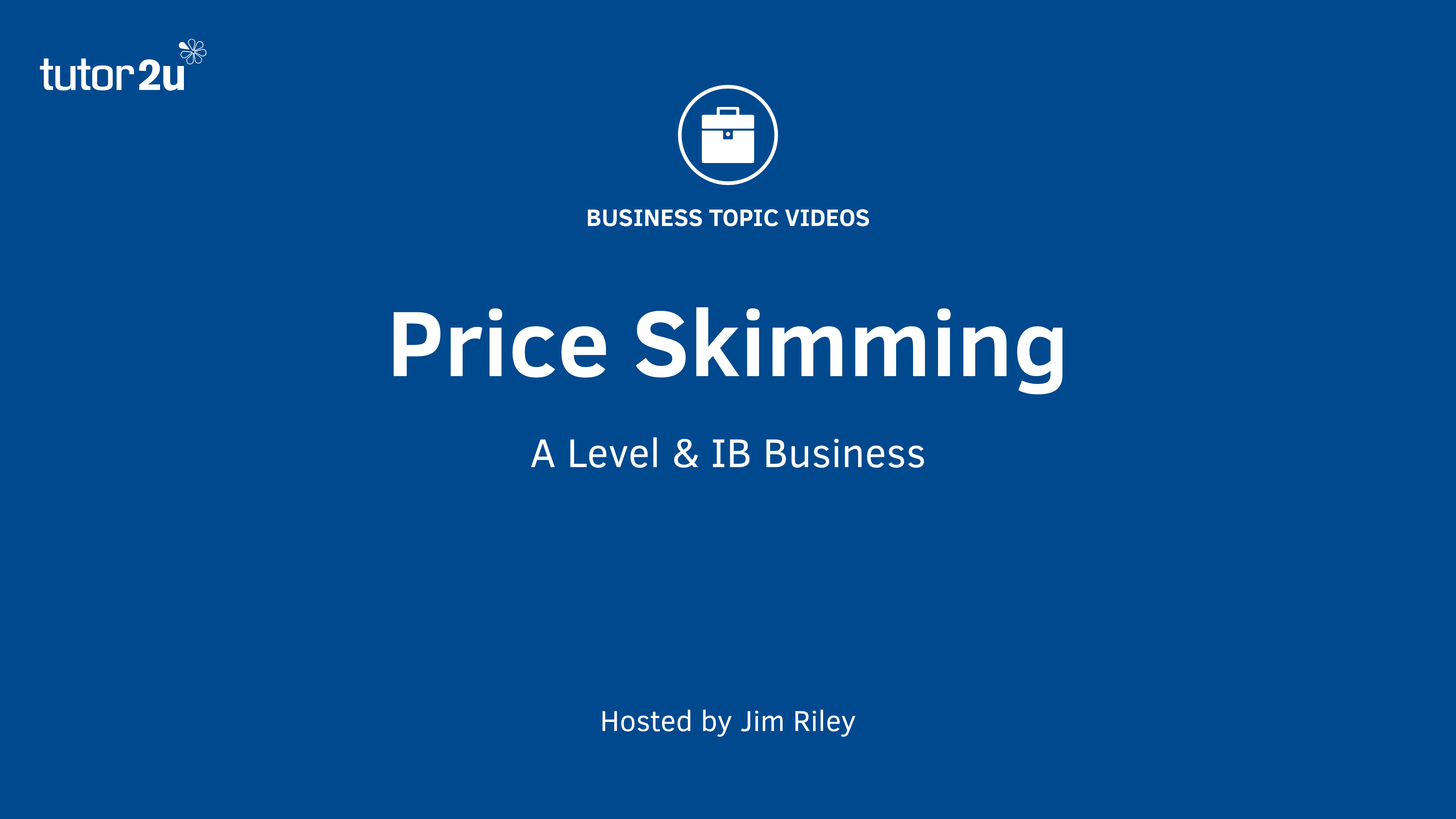 Pricing Strategies Price Skimming Reference Library Business tutor2u