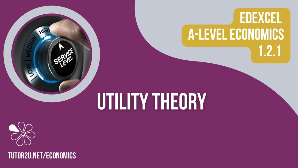 1.2.1 Utility Theory (Edexcel ALevel Economics Teaching PowerPoint