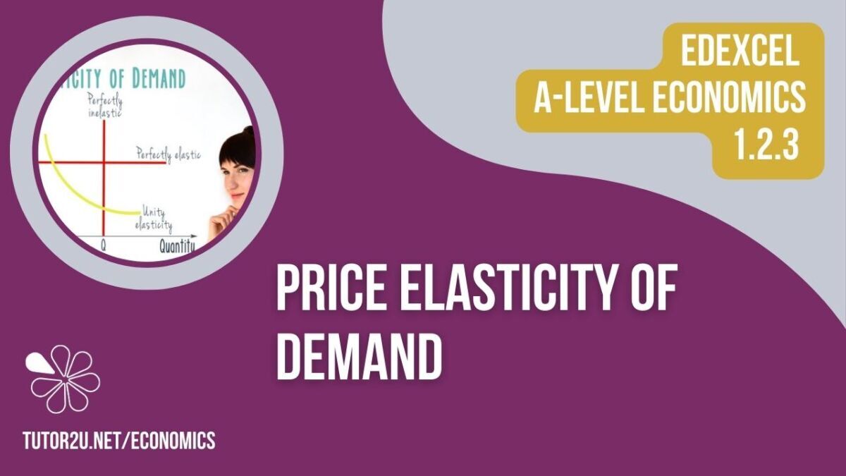 1.2.3. Price Elasticity Of Demand (Edexcel A-Level Economics Teaching ...