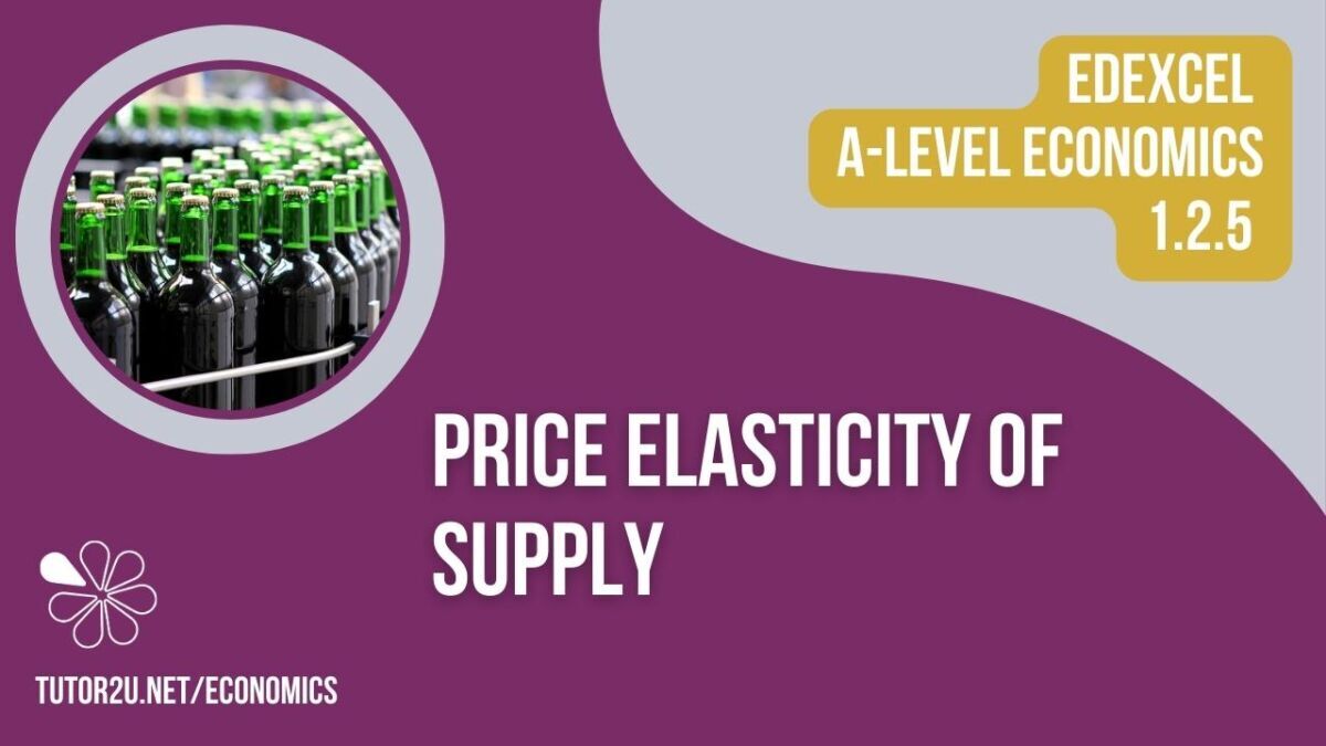 1.2.5 Price Elasticity of Supply (Edexcel ALevel Economics Teaching