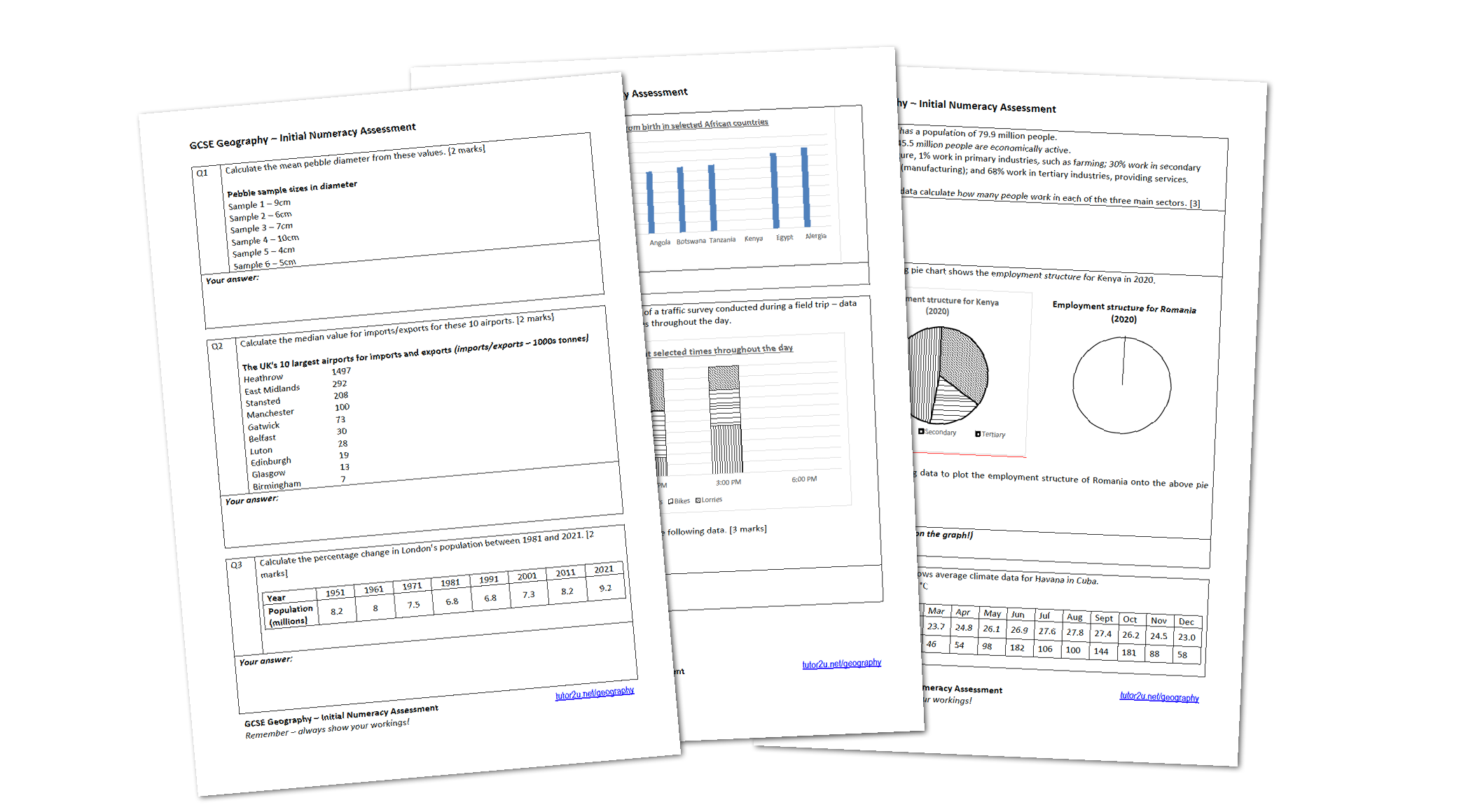 Initial Numeracy Assessment for GCSE Geography Reference Library