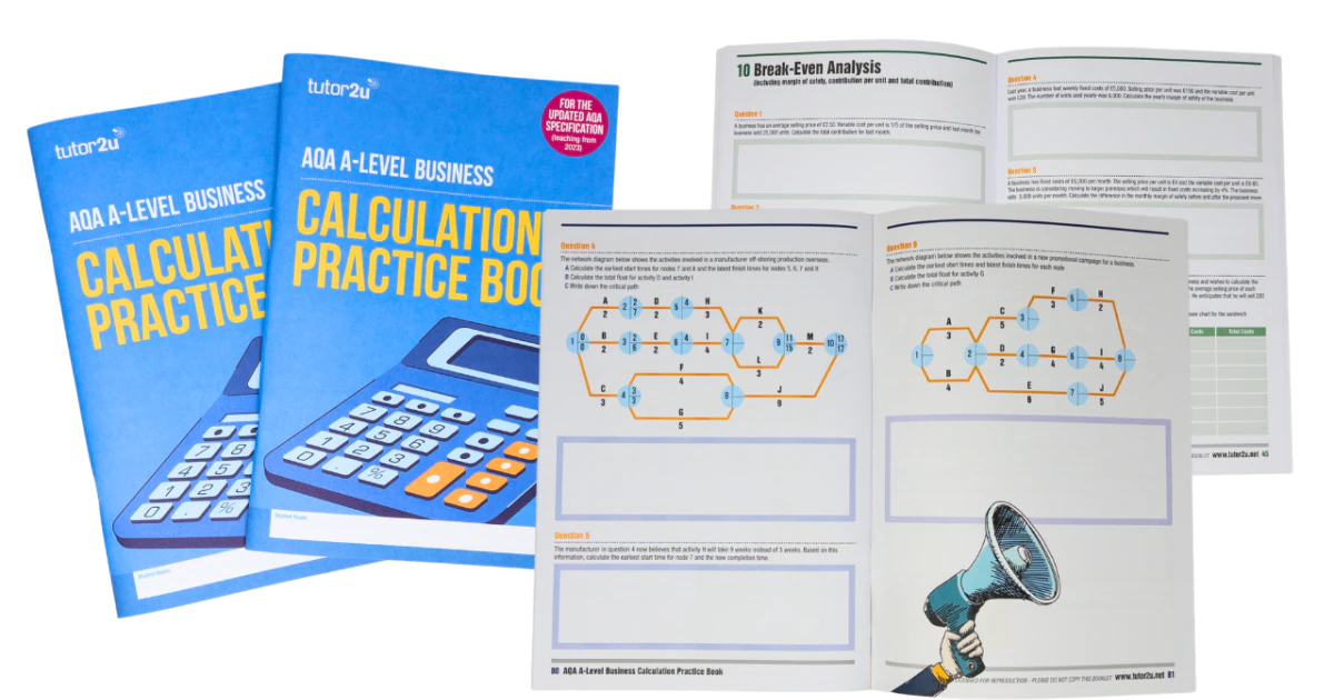 Calculation Practice Book for AQA A-Level Business (for exams from 2025 ...