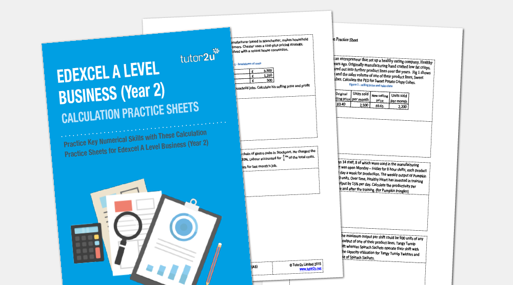 Year 2 Calculation Practice Sheets for Edexcel A-Level Business | Shop ...