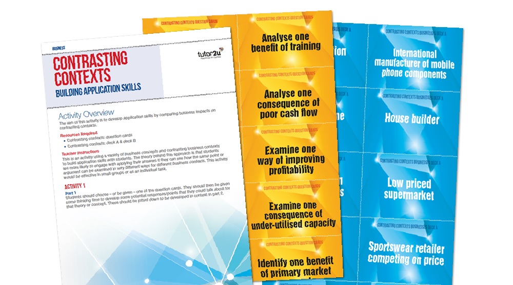 Contrasting contexts application skills shop tutor2u
