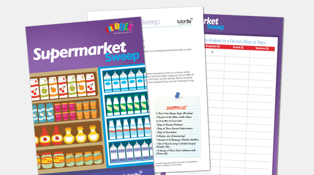 Teaching Activity: Supermarket Sweep (Variance Analysis) | Reference ...