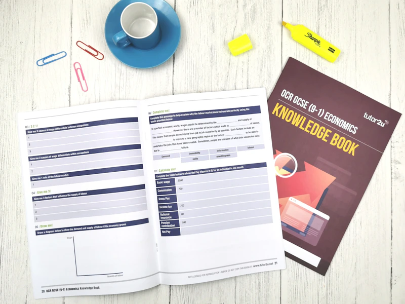 Knowledge Book for OCR GCSE (9-1) Economics | Shop | tutor2u