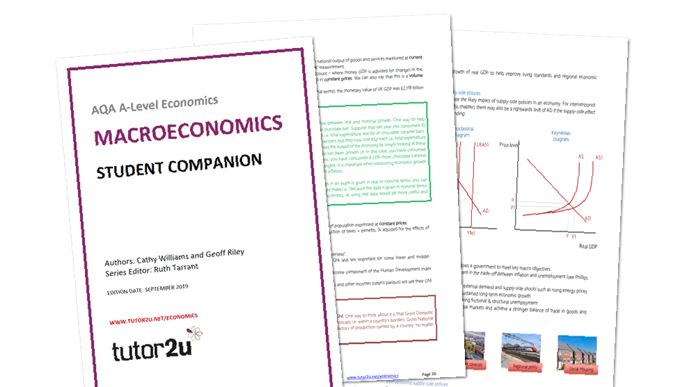 Macroeconomics Study Companion For AQA A-Level Economics | Shop | Tutor2u