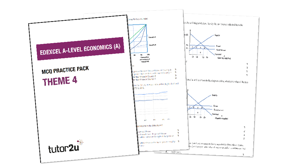 Theme 4 MCQ Practice Pack for Edexcel A-Level Economics | Shop | tutor2u