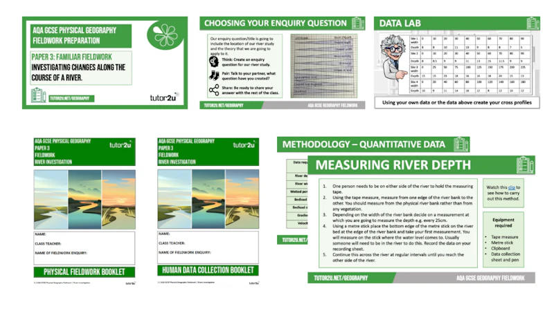 Geography Rivers Gcse Fieldwork Risk Assessment Example Rivers Fieldwork Investigation Resource Pack for AQA GCSE Geography ...