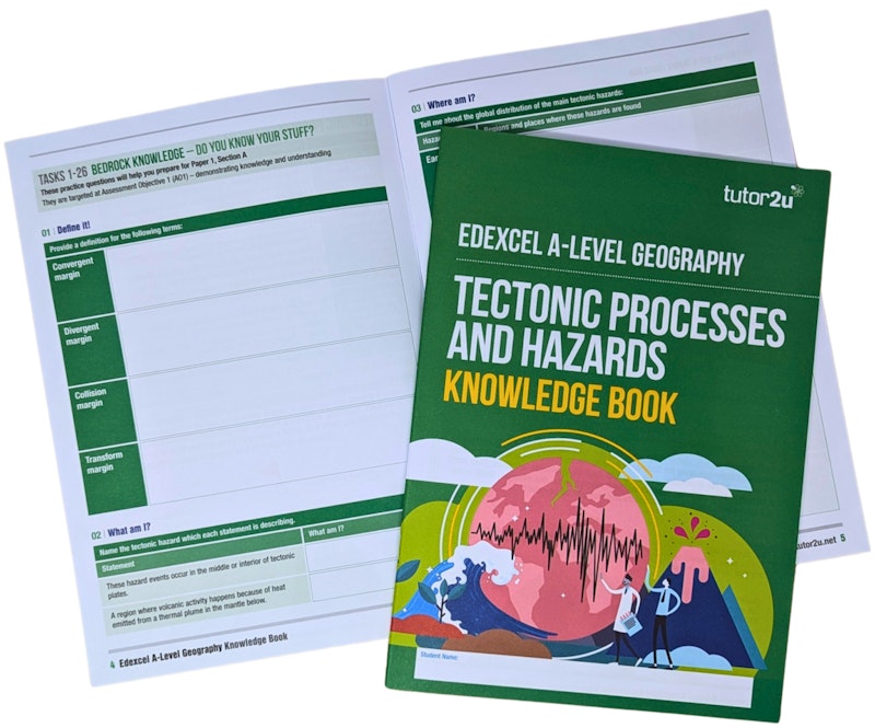 Tectonic Processes and Hazards Knowledge Book for Edexcel A Level ...
