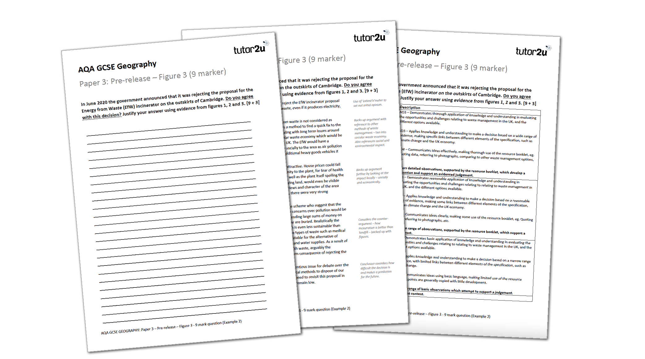 PreRelease 2022 (Paper 3) Worked Answer Pack for AQA GCSE Geography