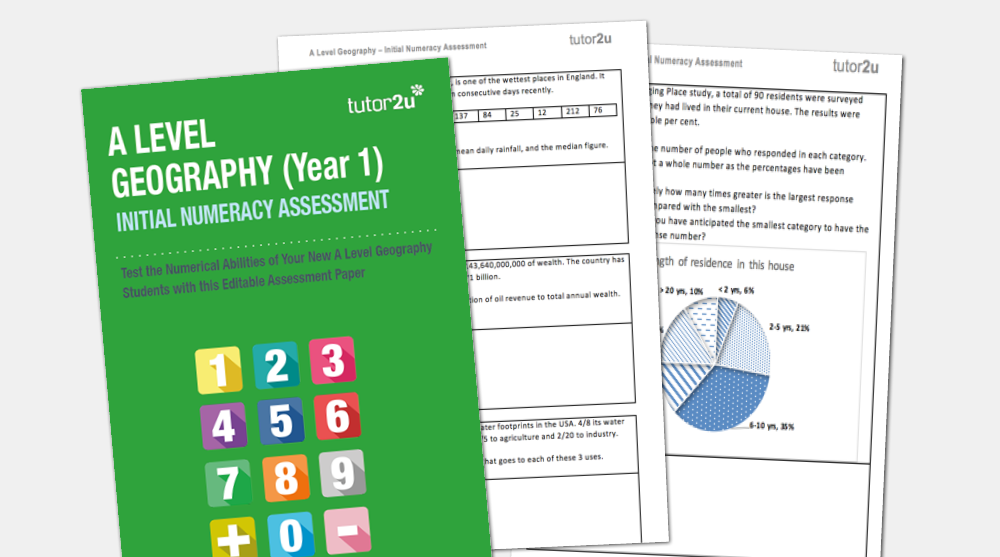 A-Level Geography Initial Numeracy Assessment | Reference Library ...