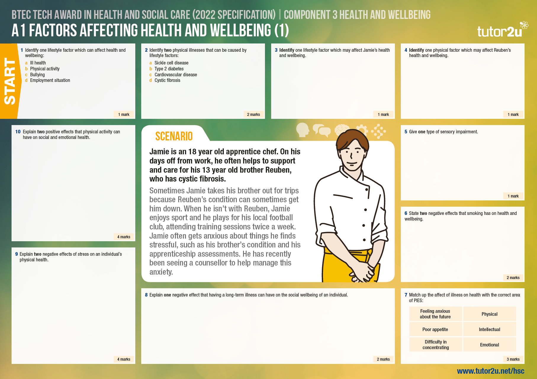 Component 3 Health & Wellbeing Assessment Mats For BTEC Tech Award In ...