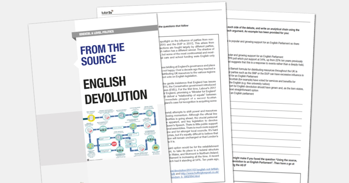 English Devolution - From the Source | Shop | tutor2u