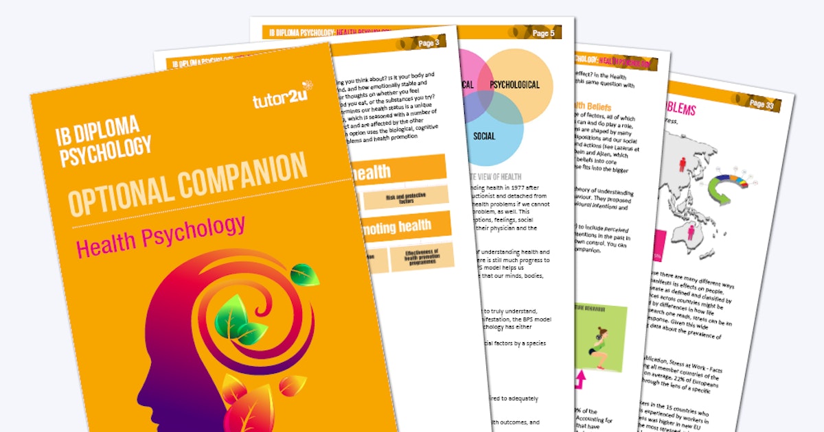 Health Psychology Optional Topic Companion for IB Diploma Psychology ...