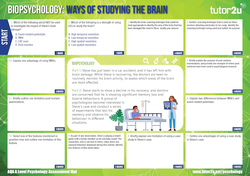 Ways Of Studying The Brain AQA A Level Psychology Assessment Mat ways-of-studying-the-brain-aqa-a-level-psychology-assessment-mat