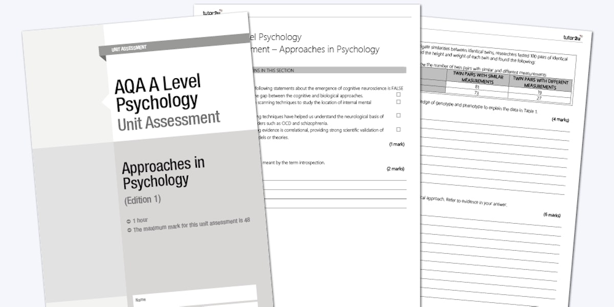 assess the different psychological approaches to study