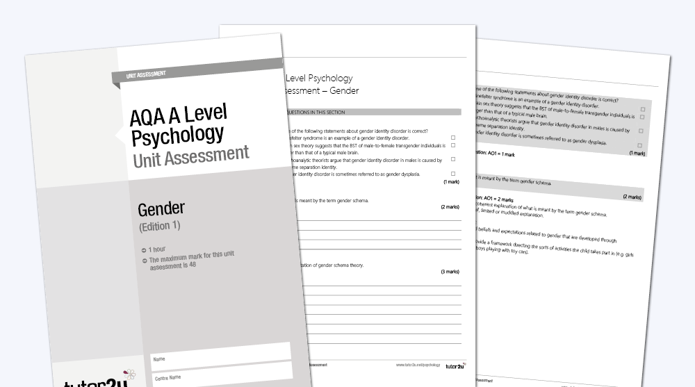 Gender: AQA A Level Psychology Unit Assessment Edition 1 | Shop ...