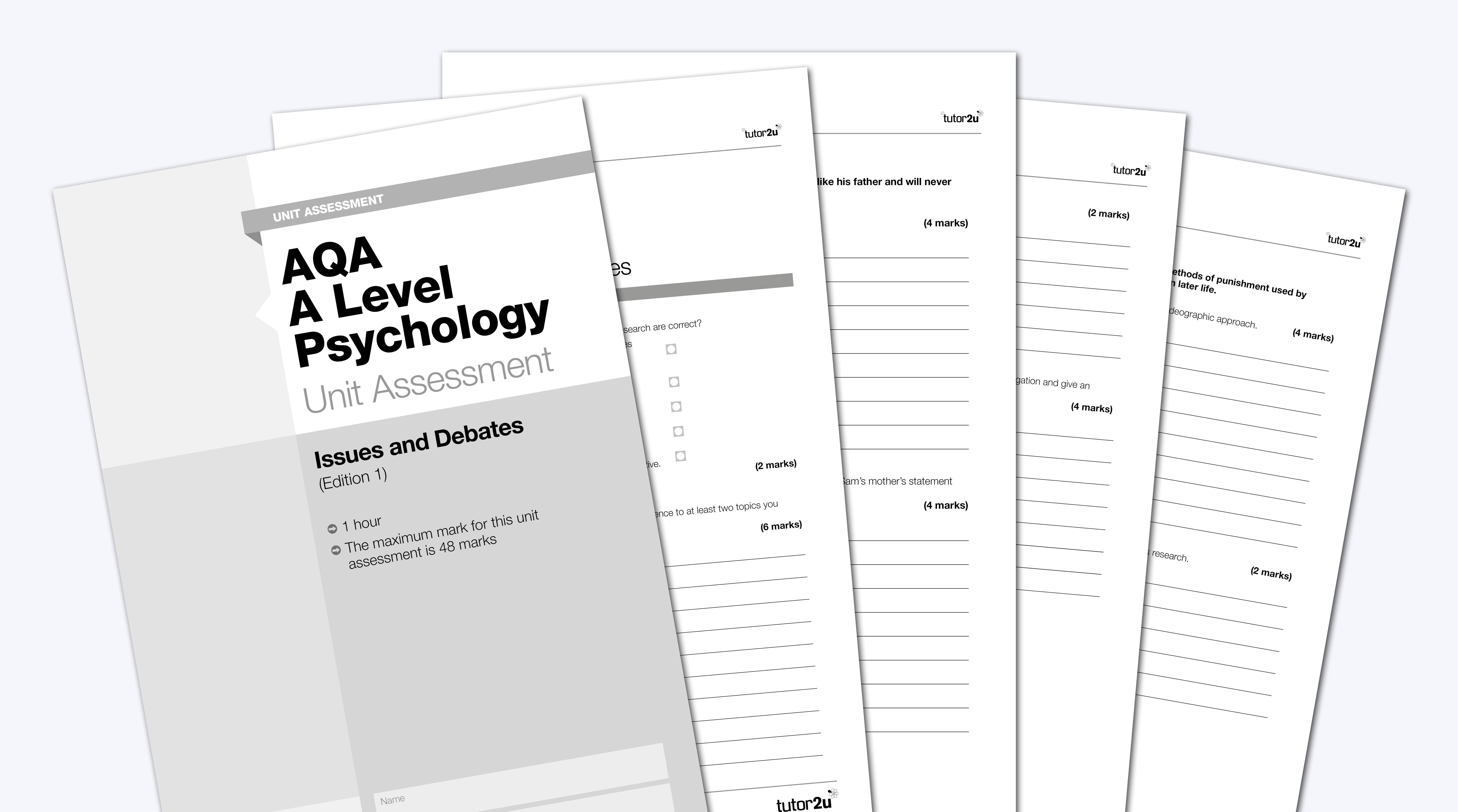 Issues & Debates Unit Assessment (Edition 1) for AQA A-Level Psychology ...