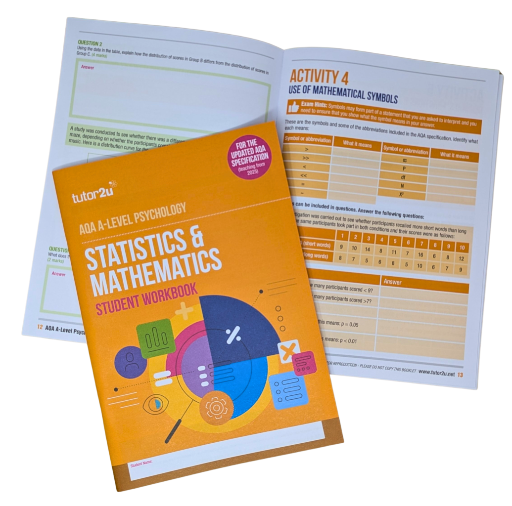 Statistics & Mathematics Student Workbook for AQA A Level Psychology ...