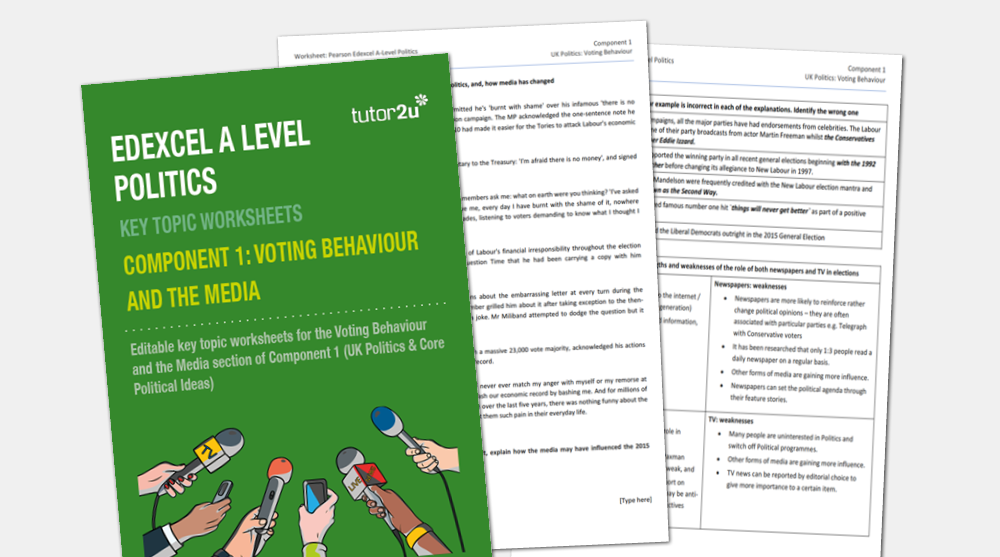 Politics Worksheets | Shop | Politics | Tutor2u