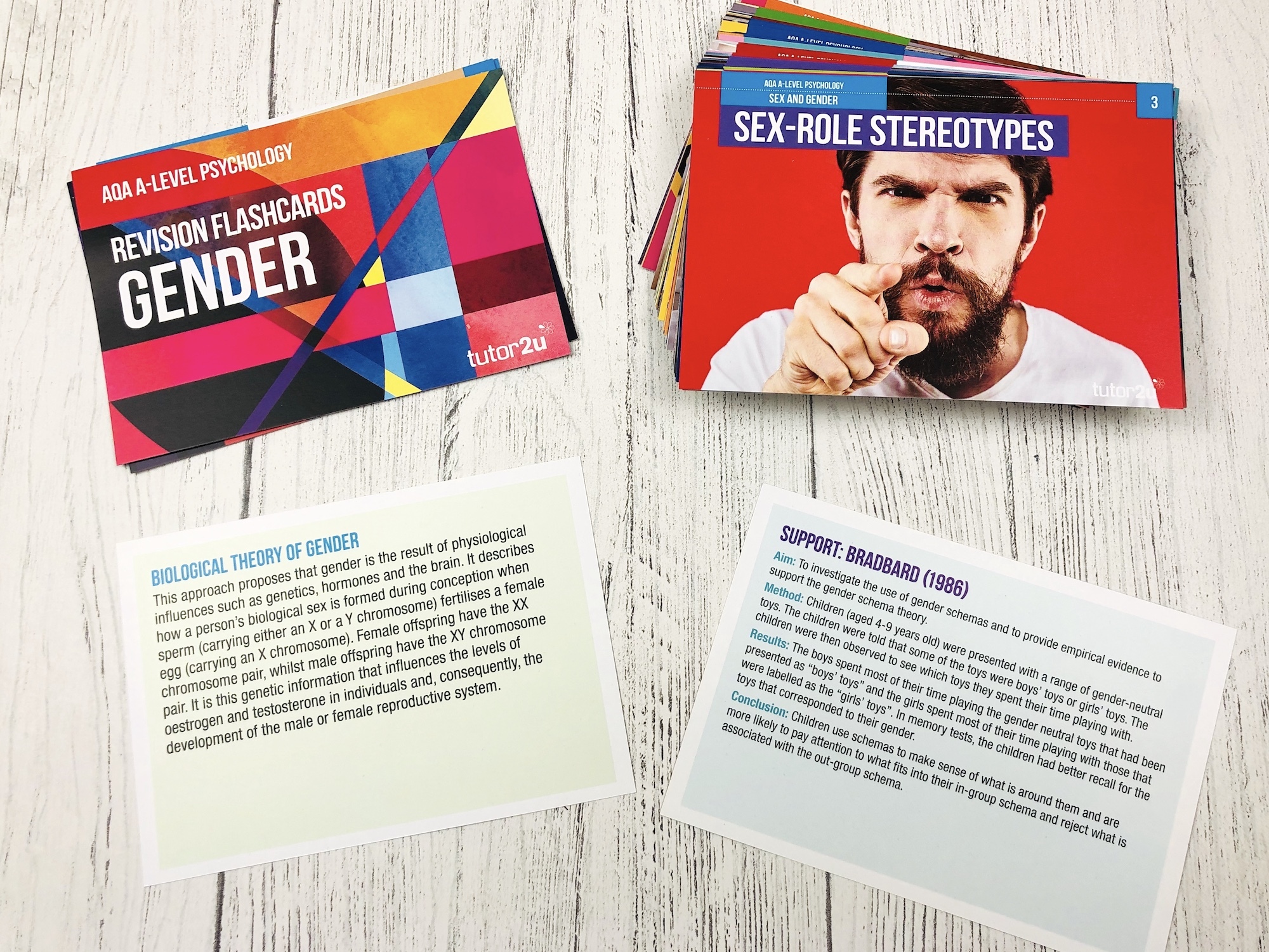 Gender Revision Flashcards For AQA A-Level Psychology | Shop | Tutor2u