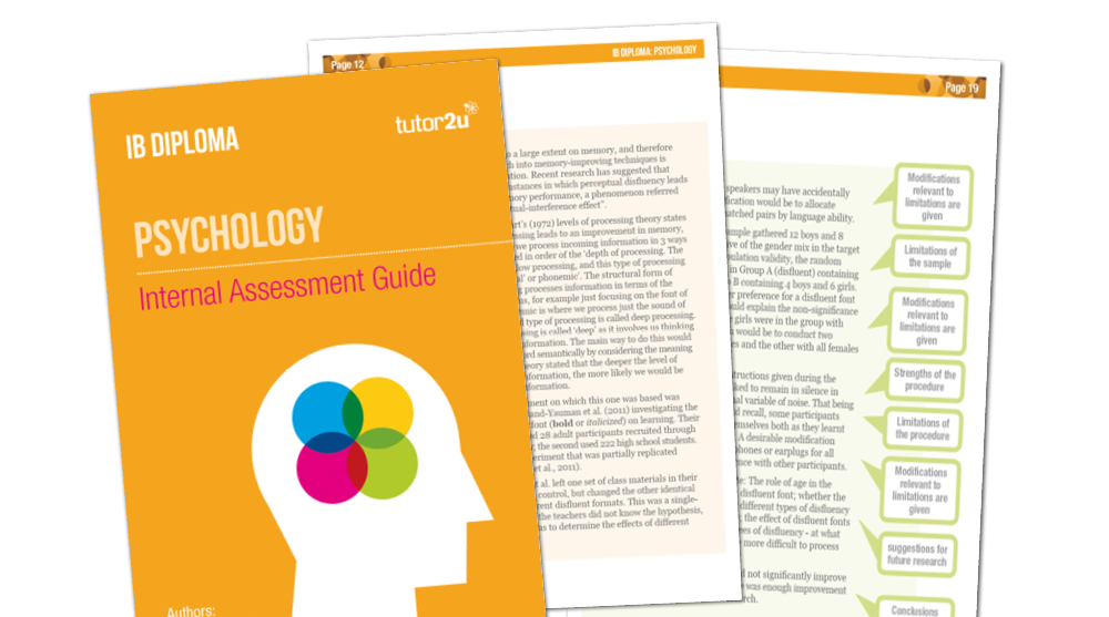 IB Diploma Psychology: Internal Assessment Guide | Reference Library ...