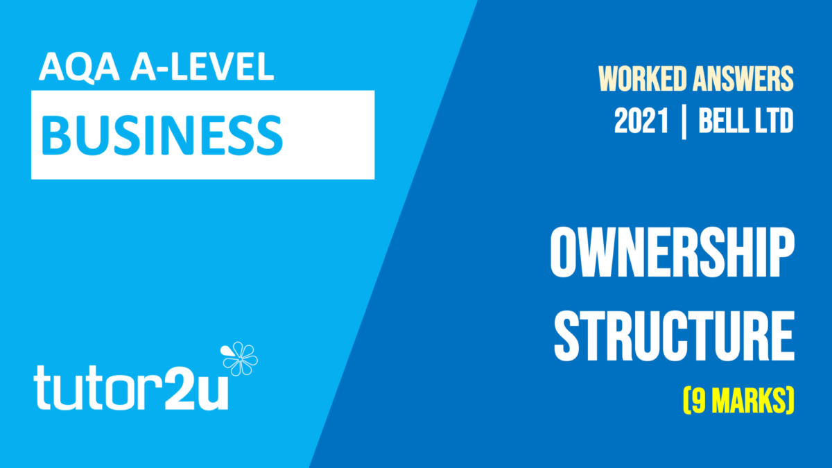 Ownership Structure and Strategic Decision Making (AQA Paper 2 2021 Q2