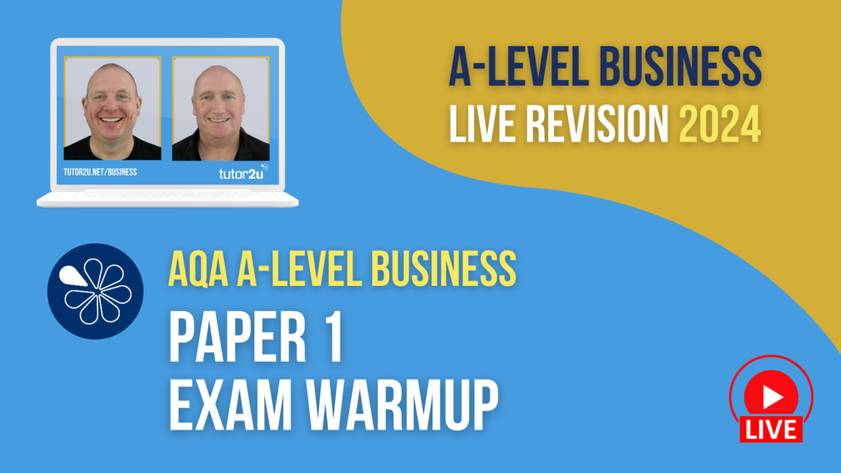 AQA Paper 1 Practice Exam Warmup | A-Level Business Revision for 2024 ...
