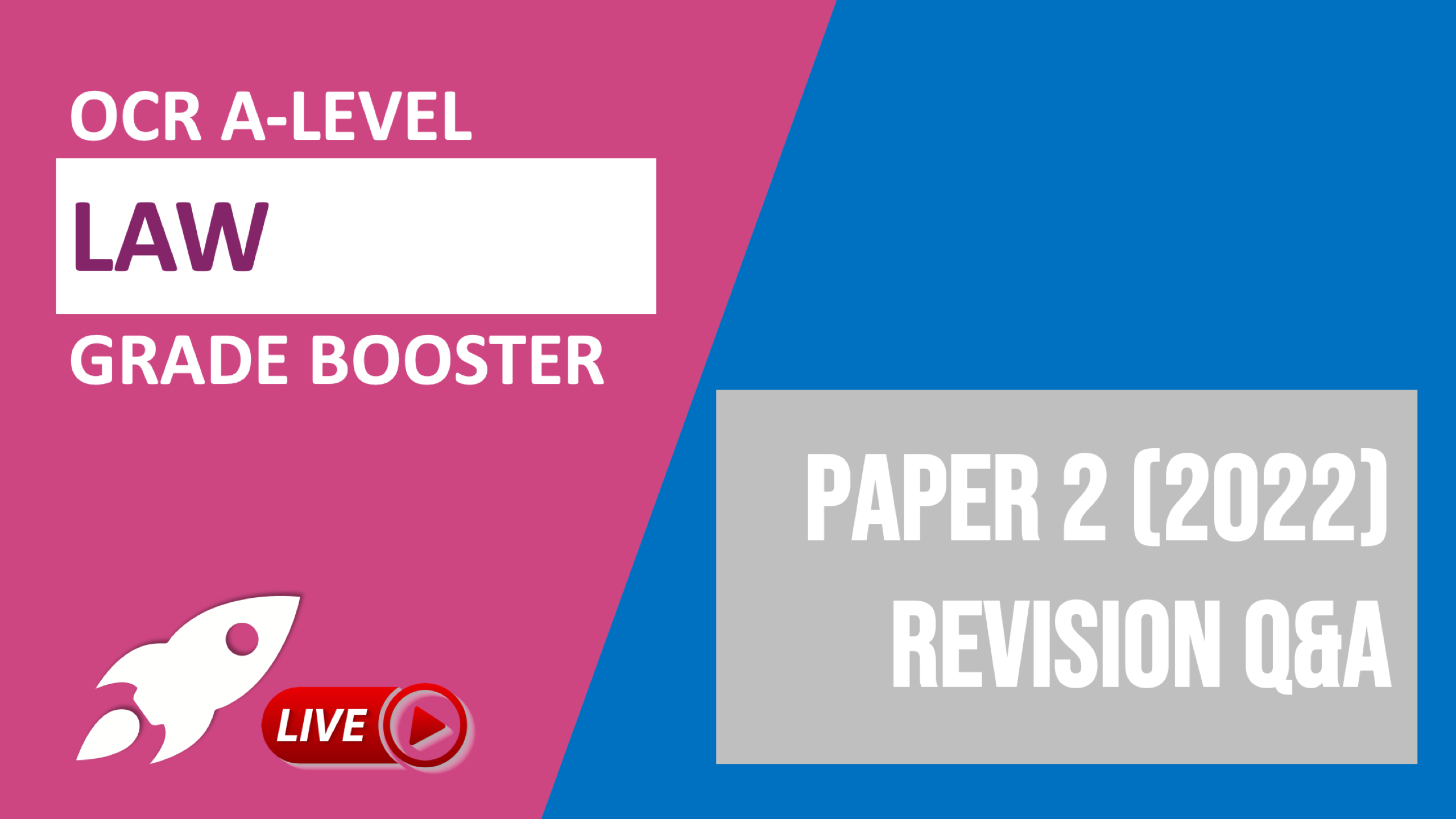 OCR A-Level Law | Paper 2 (2022) Revision Q&A | Livestreams | Tutor2u