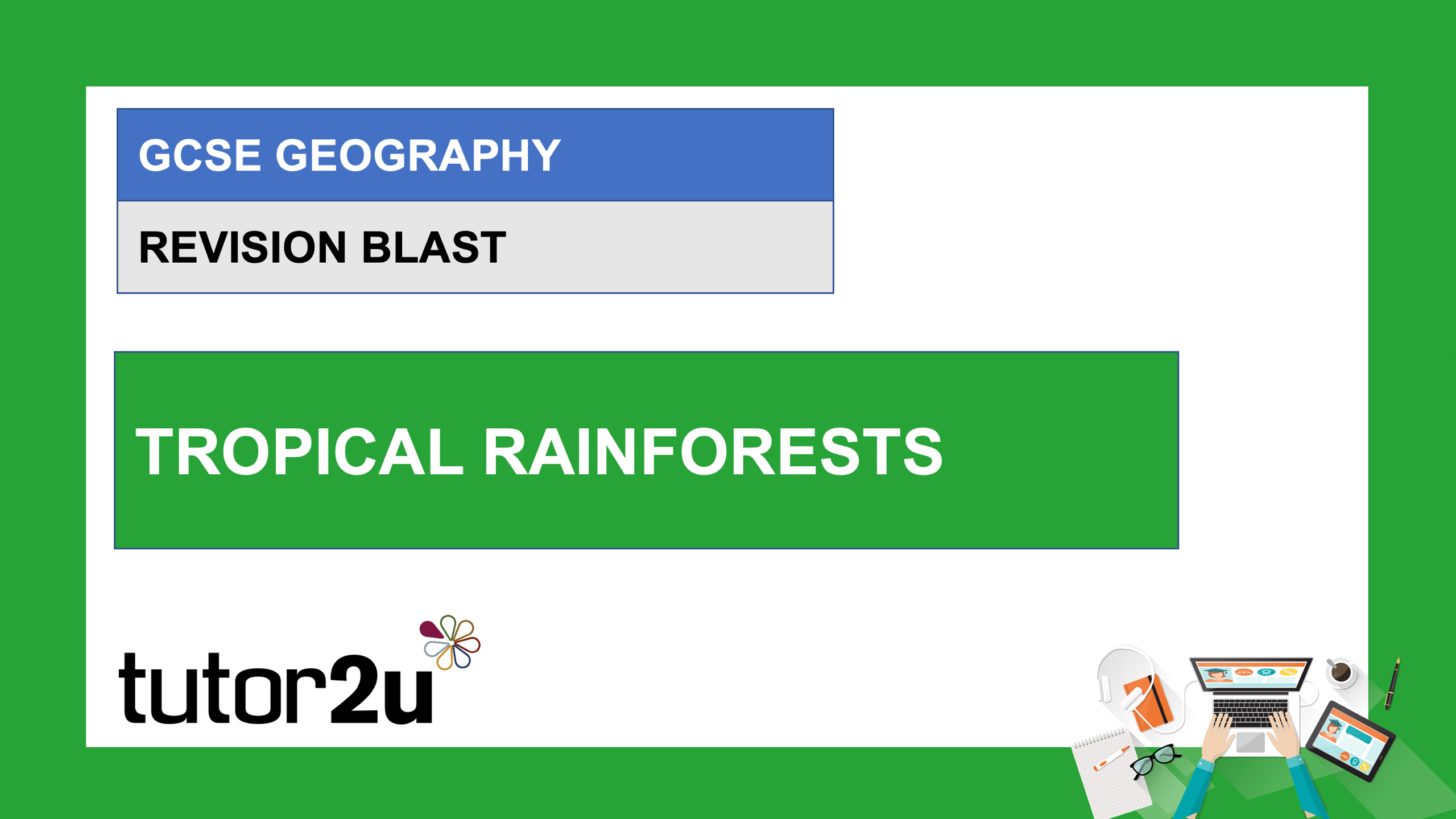 AQA GCSE Geography Revision Blast | Tropical Rainforests | Livestreams ...