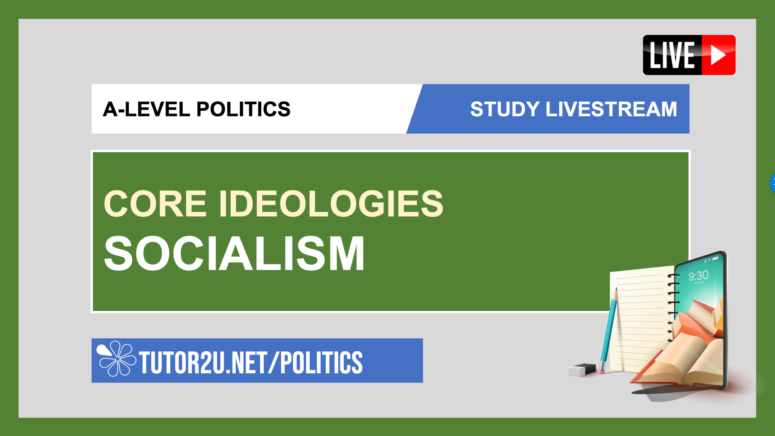 A Level Politics Study Livestream Core Ideologies Socialism