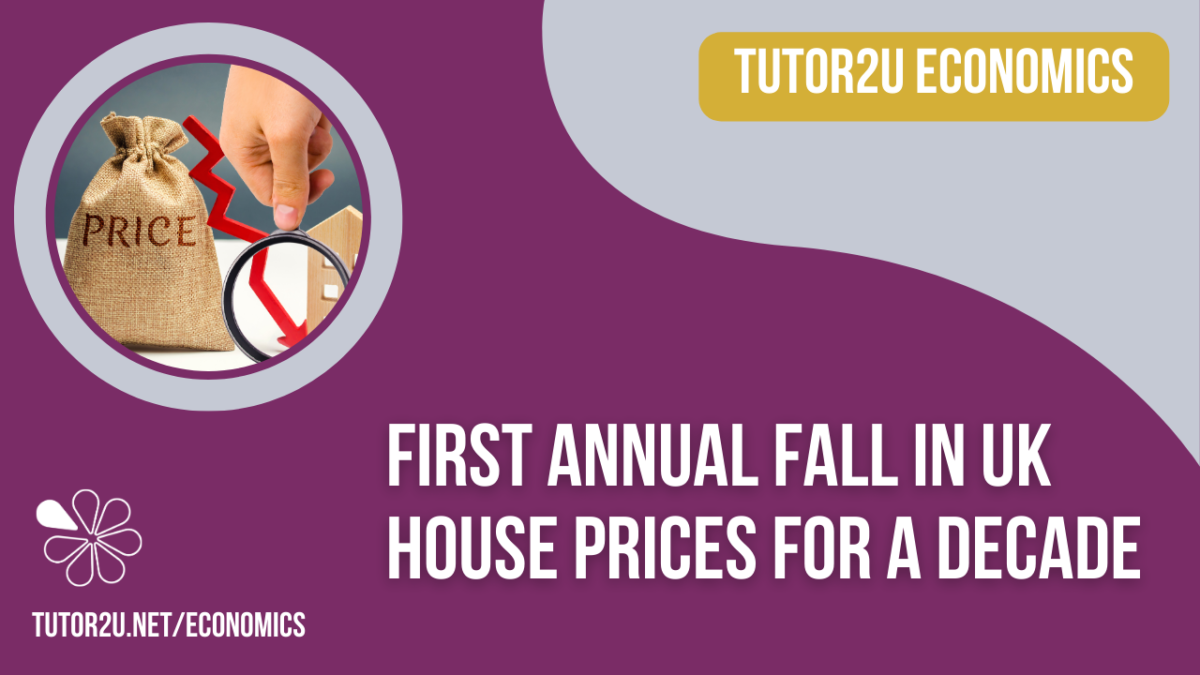 First Annual Fall in UK House Prices since 2012 Blog Economics