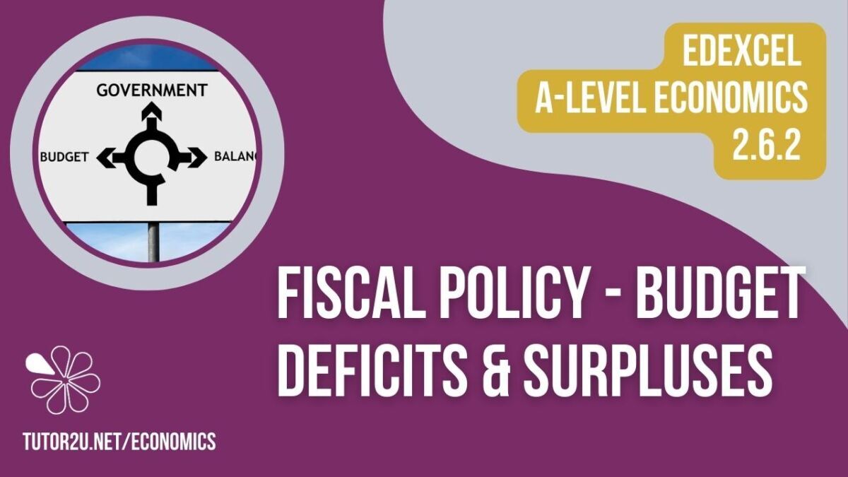 2.6.2. Fiscal Policy - Budget Deficits Surpluses And Debt (Edexcel A ...