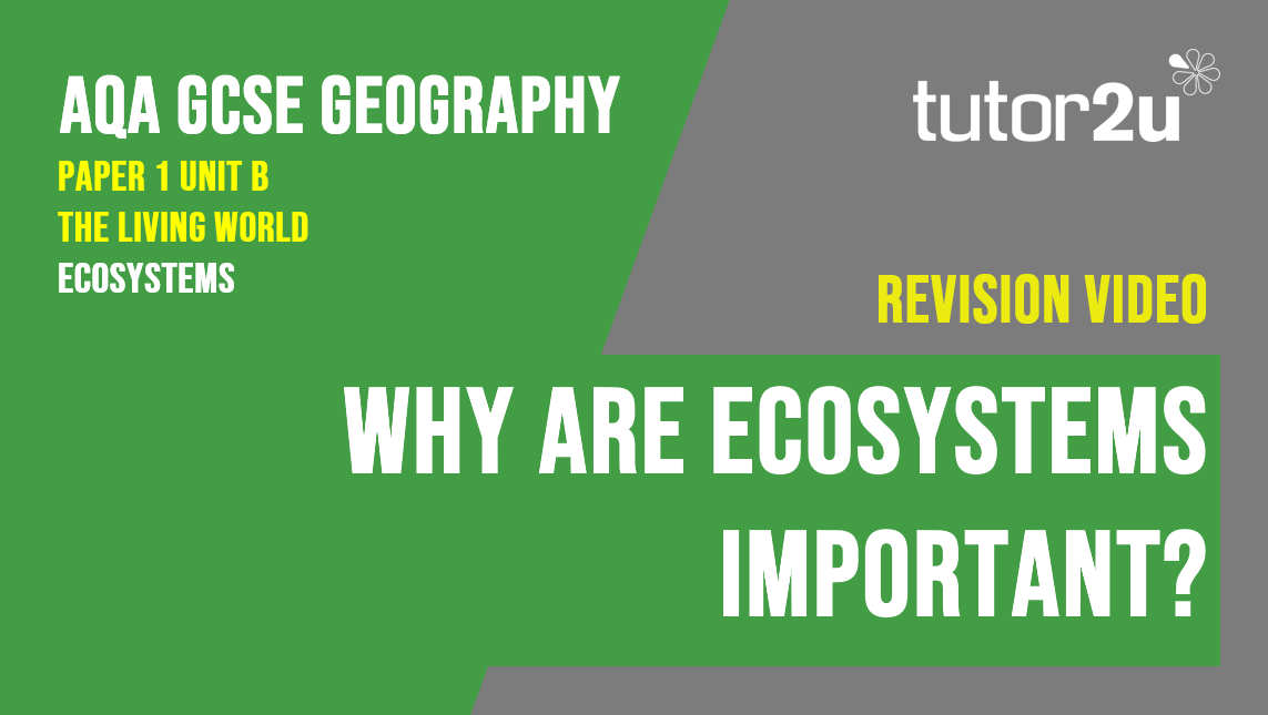 Topic Video for AQA GCSE Geography Why are Ecosystems Important