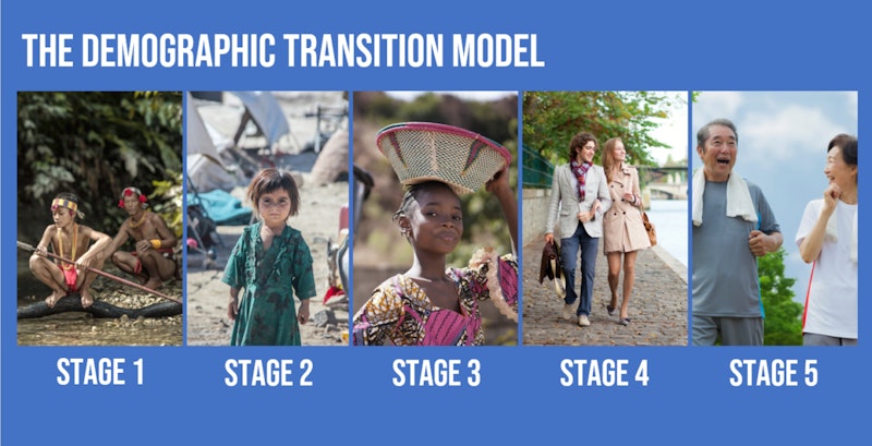 GCSE Geography | Demographic Transition Model (Development gap 5 ...