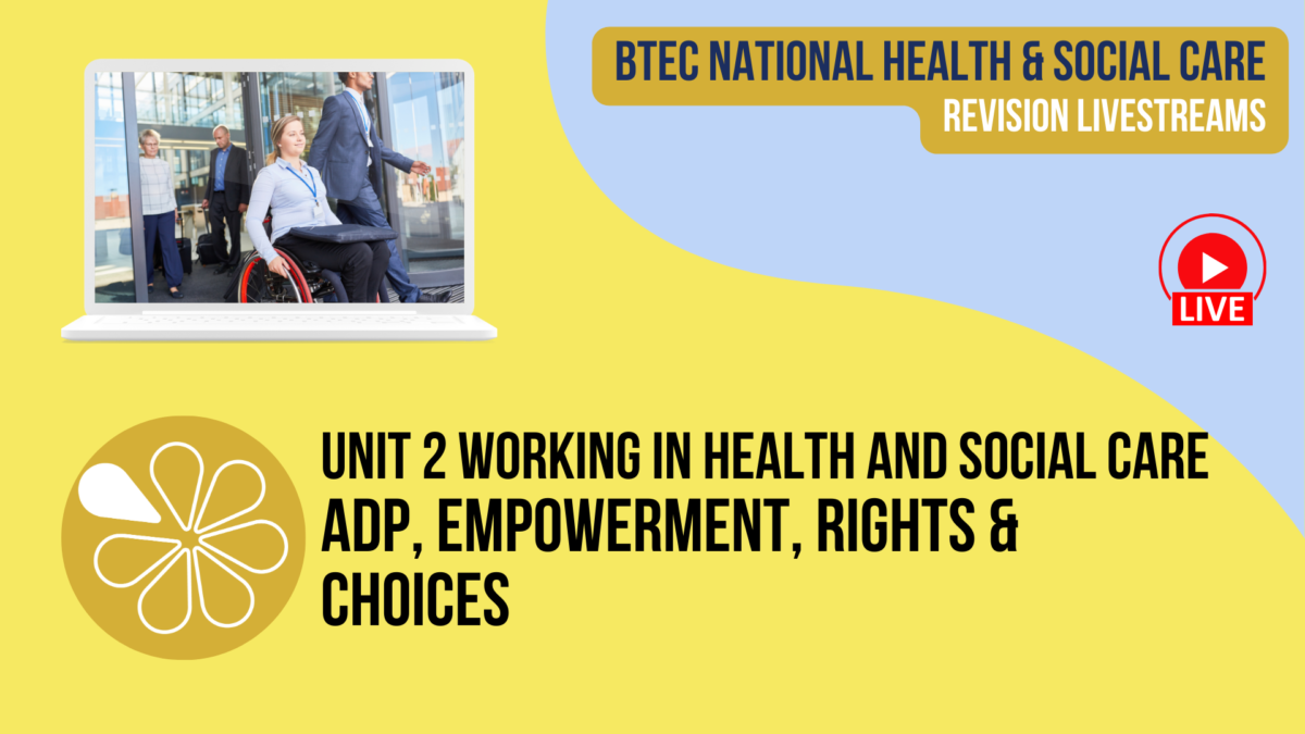 ADP, Empowerment, Rights & Choices Live Revision for HSC Unit 2