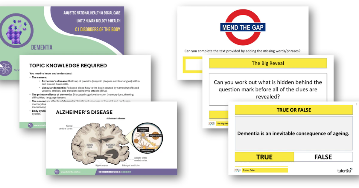 Dementia Unit Code Riddle C1.6 Dementia Topic PowerPoints and Interactive Games | Unit 2 Human ...