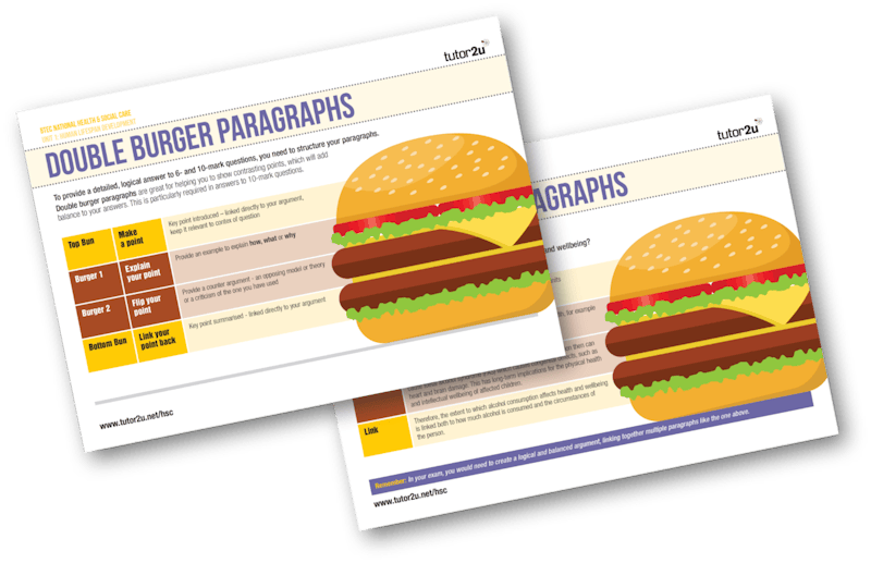Double Burger Paragraphs: BTEC National Unit 1 Human Lifespan ...