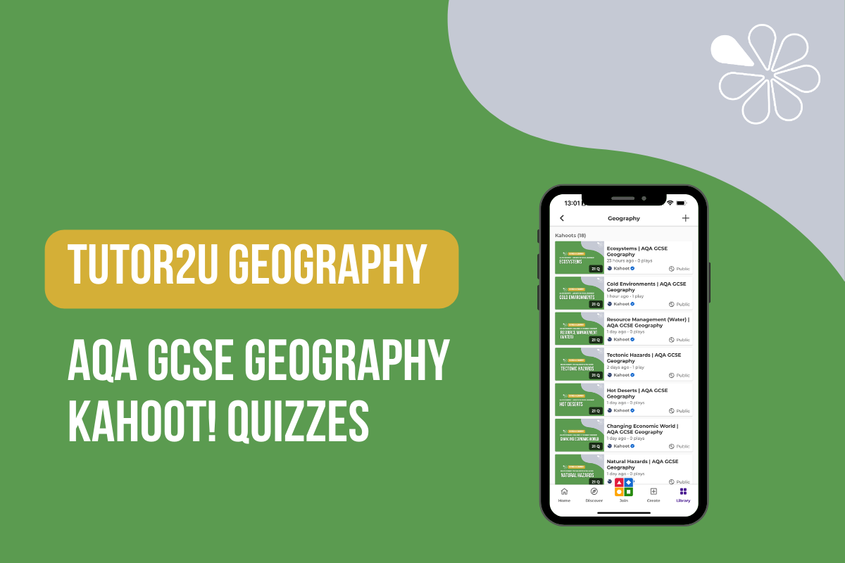 Kahoot Quizzes for AQA GCSE Geography Reference Library Geography