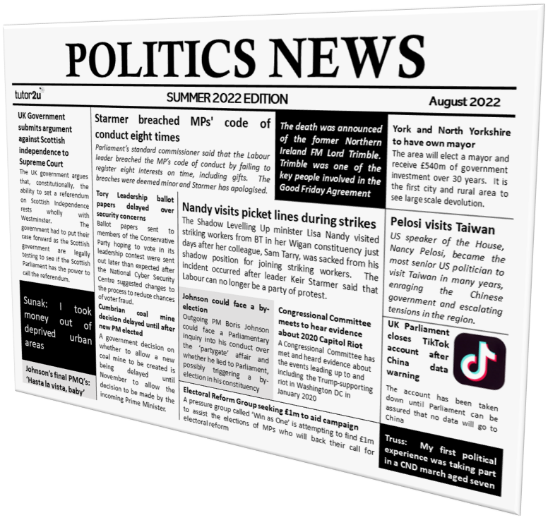 Politics In The News | Free Activity For New And Returning Politics ...