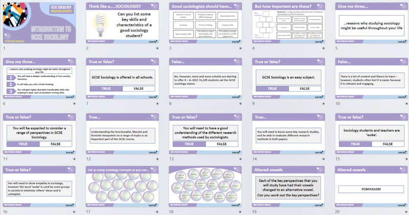 GCSE Sociology Induction Pack - 2025 | Blog | Sociology | tutor2u