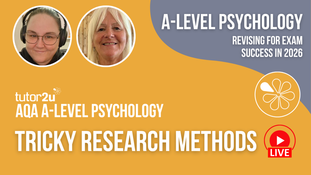 Tricky Research Methods | AQA A Level Psychology Live Stream ...
