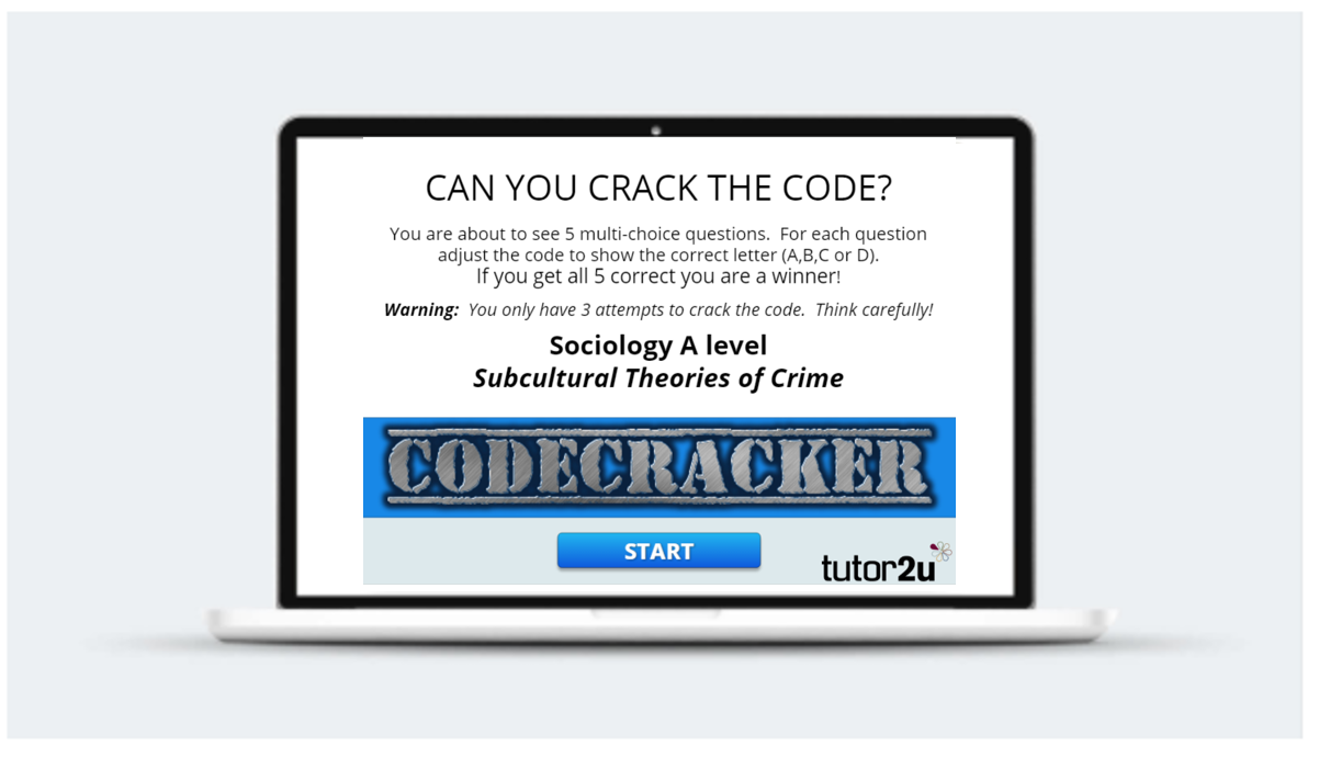Subcultural Theories of Crime "Codecracker" Activities Reference Library Sociology tutor2u