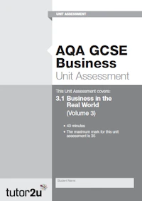 AQA GCSE Business 3 1 Unit Assessment Cover