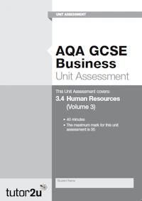 AQA GCSE Business 3 4 Unit Assessment Cover
