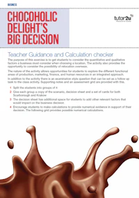 Bus Topic Chocoholicbigdecision