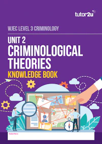 WJEC Level 3 Criminology Unit 2 Criminological Theories Knowledge Book Cover